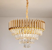 Lampadario di cristallo VERSAILLES Magno 8x E14, diametro 60 cm, oro, altezza regolabile Lampadario di cristallo Titolo predefinito Alessandro Design