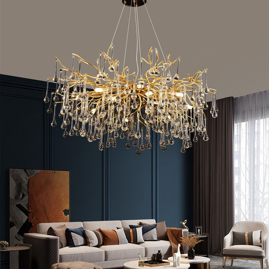 Lampadario di cristallo NEBULA Magno, 9x G9, Oro, 60 cm Lampadari di cristallo Titolo predefinito Alessandro Design