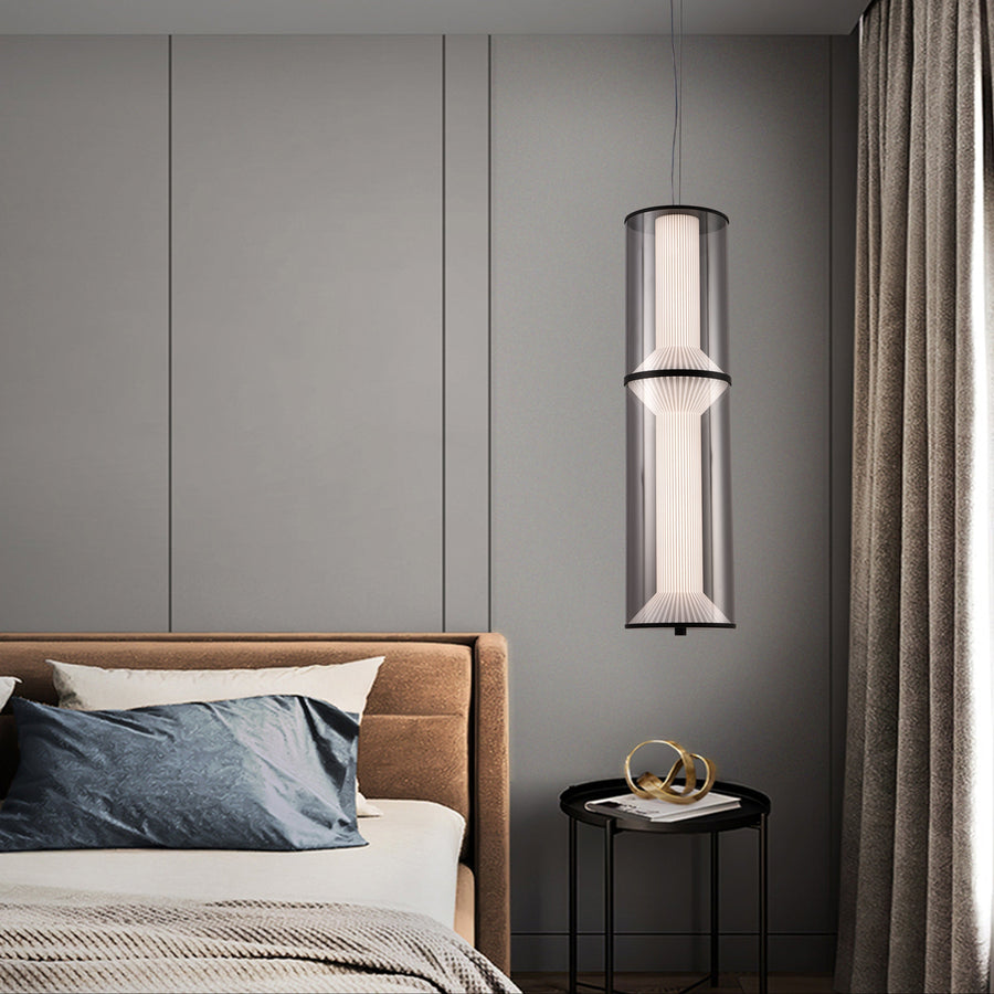 Lampadario LED a Sospensione con Telecomando 47W, Orin, 2 elementi, Altezza Regolabile, Luce Calda/Fredda/Neutra, Nero, Lampadari a LED con Telecomando in Metallo Titolo predefinito Alessandro Design