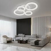 Lampadario LED con Telecomando Linnea, 74W, 3000K/4000K/6000K, Dimmerabile, Bianco, Cristalli Lampadari LED con Telecomando Titolo predefinito Alessandro Design