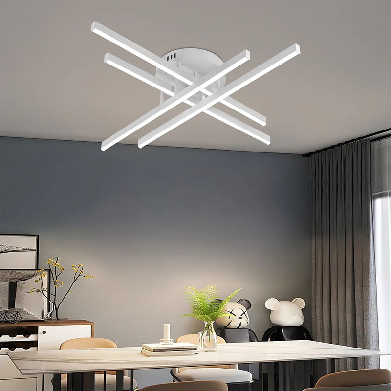 Lampadario LED GIO con telecomando, 54W, 4 elementi, luce fredda/fredda/neutra, dimmerabile, bianco