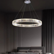 Lampadario LED con telecomando LLC130/1CH, Cristallo e metallo, 31W, 1 Cerchio, Dimmerabile, Altezza regolabile, Luce fredda/calda/neutra, Illuminazione di lusso Lampadari LED con telecomando Titolo predefinito Alessandro Design
