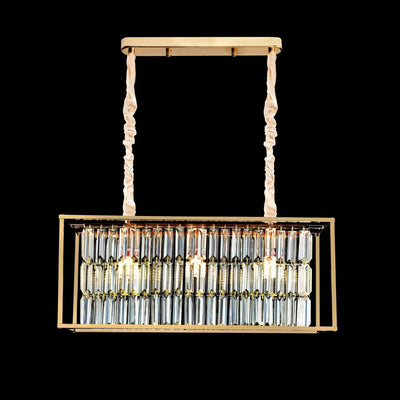 Lampadario di cristallo, CC1676/650X200GD, 3xE14, Oro lucido, Altezza regolabile, Metallo e cristallo