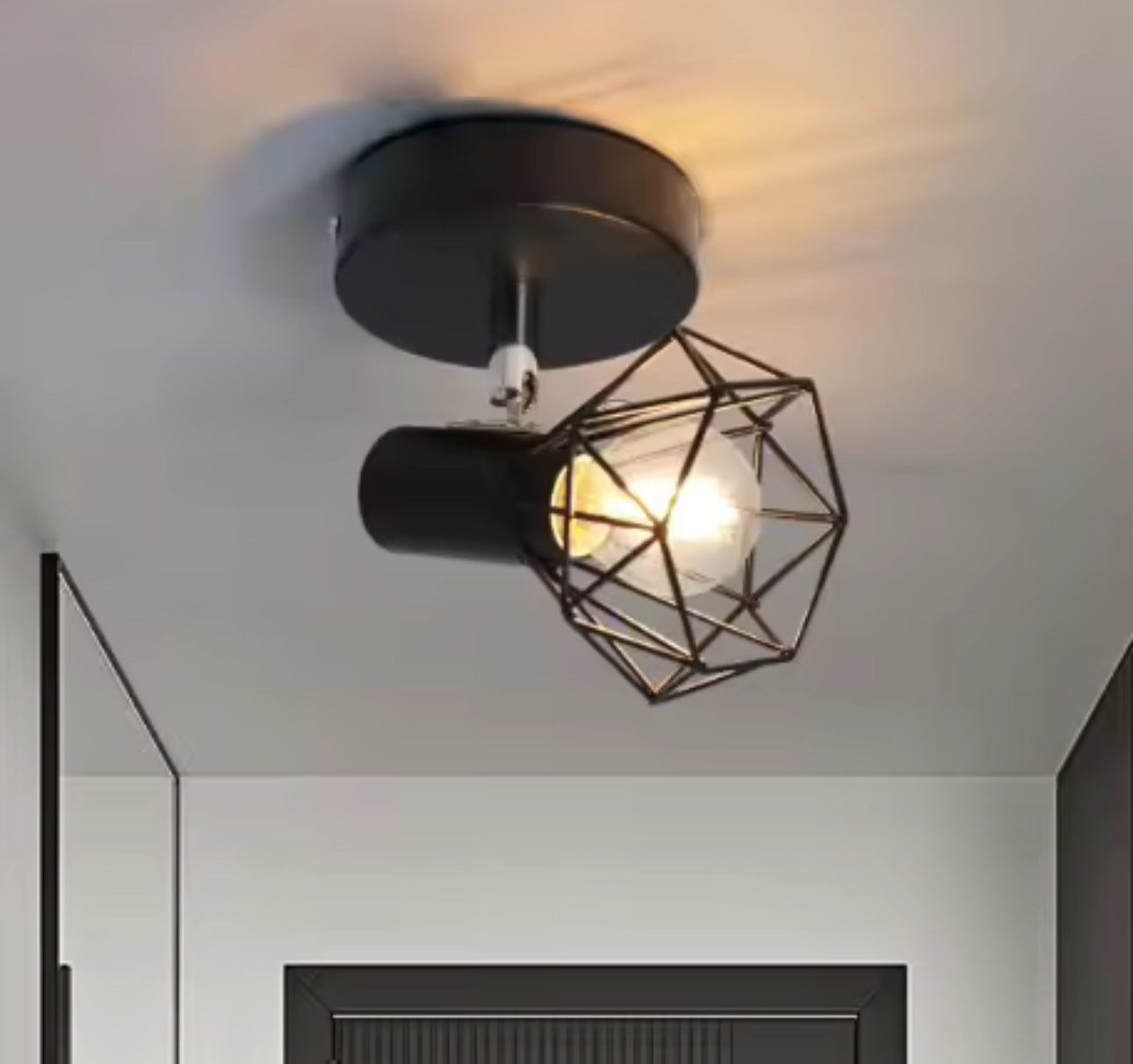 Lampadario con paralume, GRACIE, Diamond, 1XE14, Nero, Metallo Lampadari classici Titolo predefinito Alessandro Design