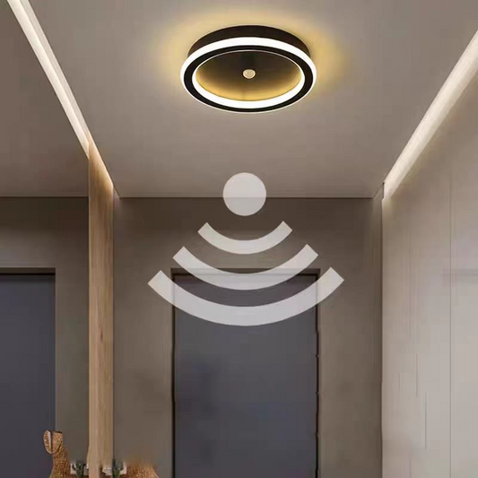 Lampadario LED con sensore di movimento PS500BK, 28W, Luce Fredda/Calda/Neutra, Lampadari LED Neri Titolo predefinito Alessandro Design