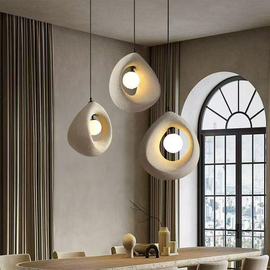 FOAMER Lampadario Moderno, 35 cm, Sospeso, 1 X E27, Bianco, Metallo e Schiuma, Altezza Regolabile Lampadari Moderni Titolo predefinito Alessandro Design