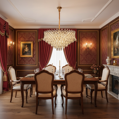 Lampadario in Cristallo MONARCH Regalis 19xE14, Diametro 80cm, Altezza 50cm, Oro Lucido, Altezza Regolabile, Design Elegante Lampadario in Cristallo Titolo predefinito Alessandro Design