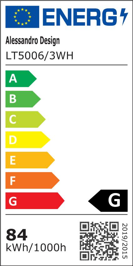 Lampadario LED con telecomando COSMEE 84W, 3 Petali, Luce Fredda/Calda/Neutra, Dimmerabile, Bianco, Metallo e Acrilico