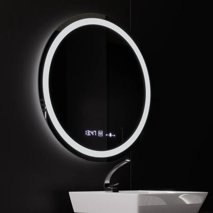 Oglinda LED Rotunda, Diametru 50cm, Celeste MotionGlow Marcello, Sistem Dezaburire, Ceas & Termometru, Dimabila, Lumina Calda Neutra Rece 3000K/4000K/6000K Oglinzi Marcello Default Title Alessandro Design