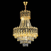 Lampadario in cristallo 10XE14 Nardo Gold Black, diametro 60 cm, altezza 75 cm Lampadari in cristallo Titolo predefinito Alessandro Design