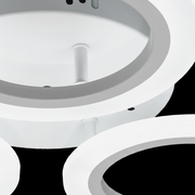 Lampadario LED GRANDE 27W, 3 Cerchi, Luce Neutra, Bianco