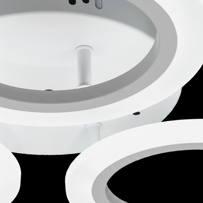 Lampadario LED GRANDE 27W, 3 Cerchi, Luce Neutra, Bianco