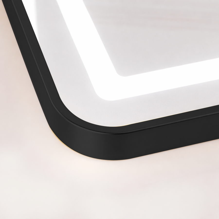 Specchio rettangolare a LED, cornice nera, 50x160 cm, dimmerabile, luce fredda/calda/neutra, Dressing Couture Dressing Mirrors Titolo predefinito Alessandro Design