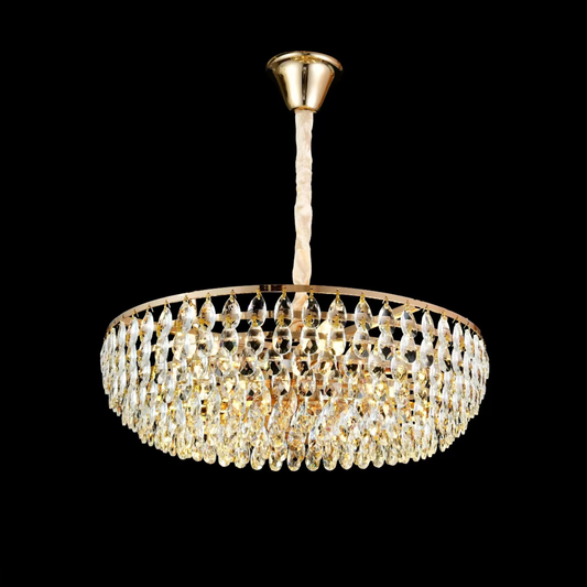 Lampadario in cristallo CC1677/400GD, 4xE14, Oro lucido, Altezza regolabile, Metallo e cristallo Lampadari in cristallo Titolo predefinito Alessandro Design