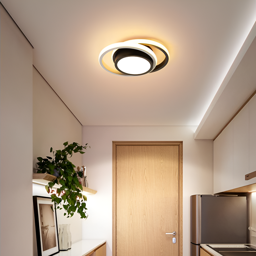 Lampadario LED VERTEX FUSION 21W, 2 Cerchi, Strutture in Metallo, Luce Fredda/Calda/Neutra, Lampadari LED Bianco/Nero Titolo predefinito Alessandro Design