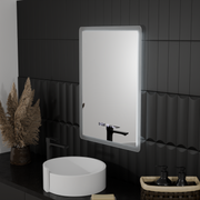 Specchio rettangolare a LED, 50x70 cm, sensore ELANCEE MotionGlow Marcello, sistema antiappannamento, orologio e termometro, specchi dimmerabili Titolo predefinito Marcello Alessandro Design