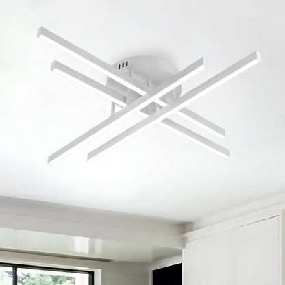 Lampadario LED con Telecomando GIO, 54W, 4 Elementi, Luce Fredda/Calda/Neutra, Dimmerabile, Lampadario LED Bianco con Telecomando Titolo predefinito Alessandro Design