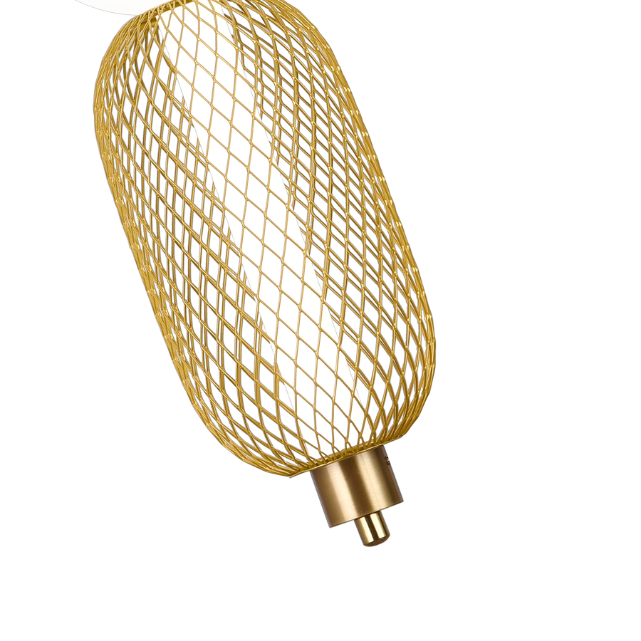 Lampadario LED a Sospensione LM550/2GD, 11W, Luce 3000/4000/6000K, Oro, Altezza Regolabile Lampadari Moderni Titolo predefinito Alessandro Design