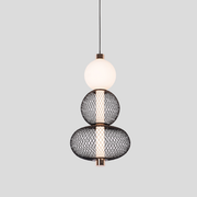 Lampadario LED a Sospensione LM550/3BK, 12W, Luce 3000/4000/6000K, Nero Lampadari Moderni Titolo predefinito Alessandro Design