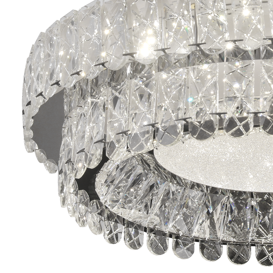 Lampadario LED con telecomando, LLC153/500CH, cristallo e metallo, 59W, 1 cerchio, dimmerabile, altezza regolabile, luce fredda/calda/neutra, illuminazione di lusso Lampadari LED con telecomando Titolo predefinito Alessandro Design