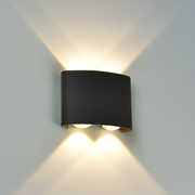 Applique LED da Esterno e Interno, 4 Sorgenti x 1W, IP65, ABS, Nero, 3000K Applique da Esterno Titolo predefinito Alessandro Design