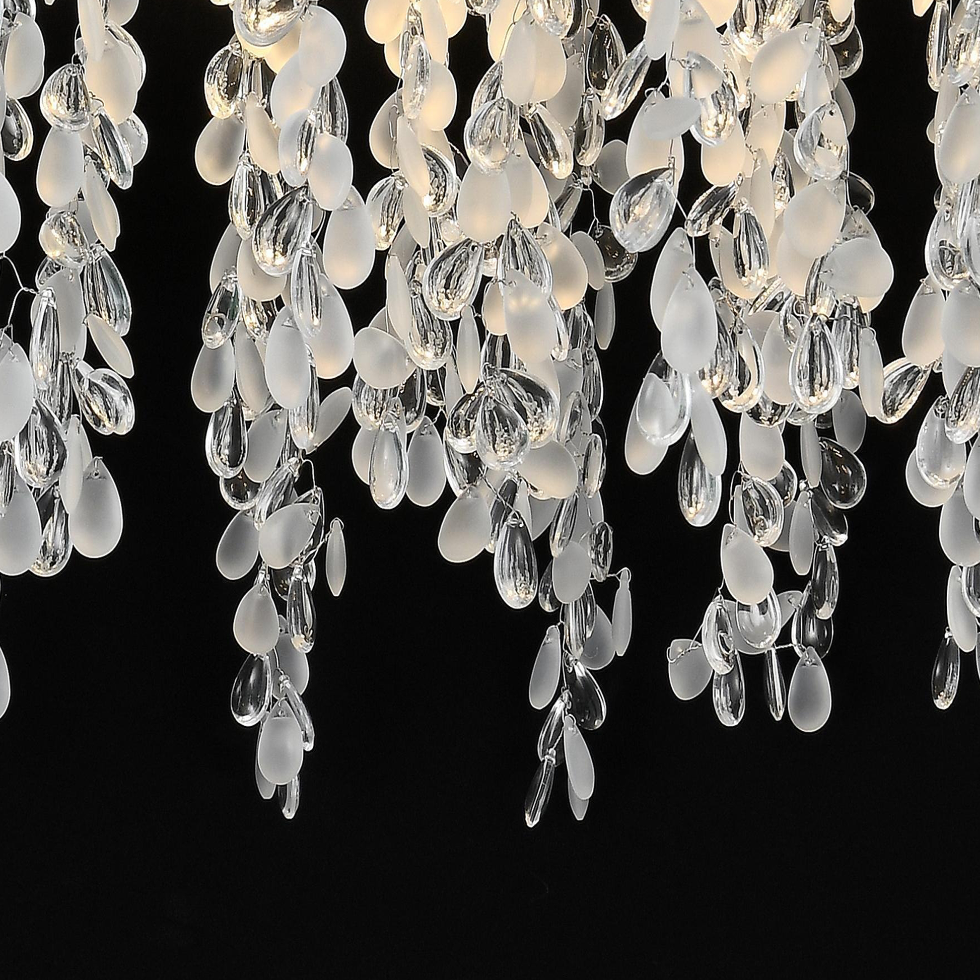 Candelabri di cristallo WILLOW, 9x E14, diametro 50 cm, candelabri di cristallo cromati Titolo predefinito Alessandro Design