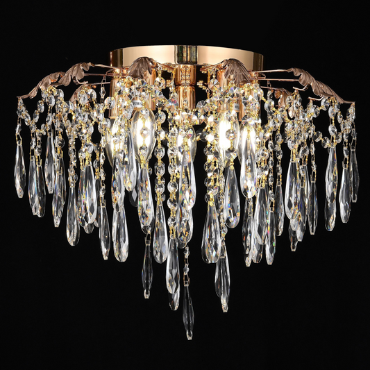 Lampadario di cristallo LUMIRA Eleganza, 5x E14, diametro 48 cm, lampadari di cristallo oro lucido Titolo predefinito Alessandro Design