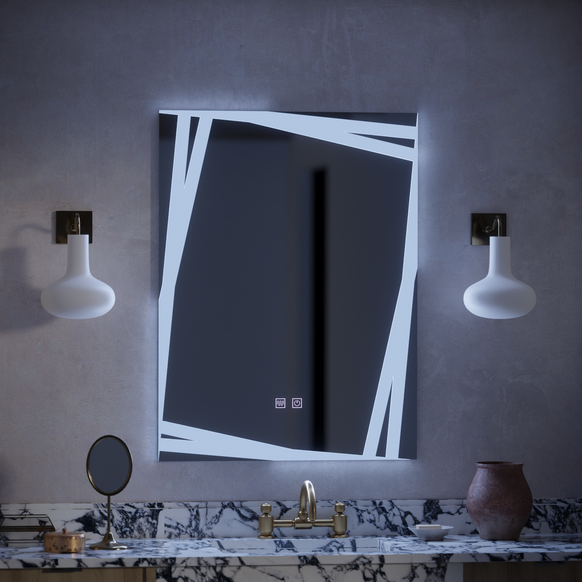 Specchio LED Touch Infinitum Demist System 60X80cm Specchi Korman E Titolo predefinito Alessandro Design