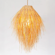Lampadario vintage in paglia LV810, 1xE27, rustico, 38 cm, giallo Lampadari vintage Titolo predefinito Alessandro Design