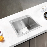Lavello da cucina in acciaio inox 60x45x21 cm, acciaio inox spazzolato Titolo predefinito Alessandro Design