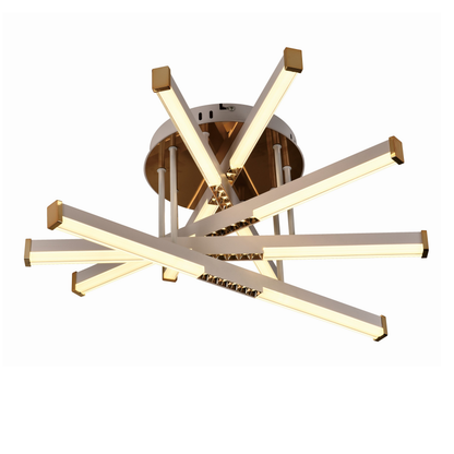 Lampadario LED con Telecomando LT182/5WH, 68W, 5 Elementi, Luce Fredda/Calda/Neutra, Dimmerabile, Lampadari LED Bianchi con Telecomando Titolo predefinito Alessandro Design