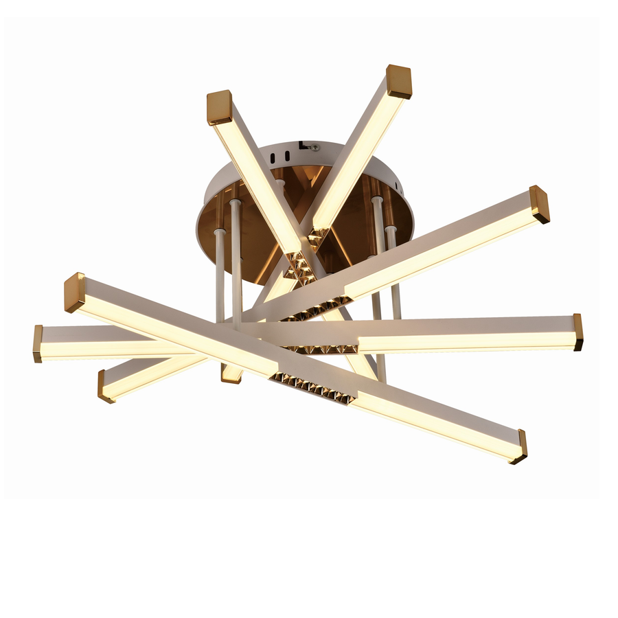 Lampadario LED con Telecomando LT182/5WH, 68W, 5 Elementi, Luce Fredda/Calda/Neutra, Dimmerabile, Lampadari LED Bianchi con Telecomando Titolo predefinito Alessandro Design