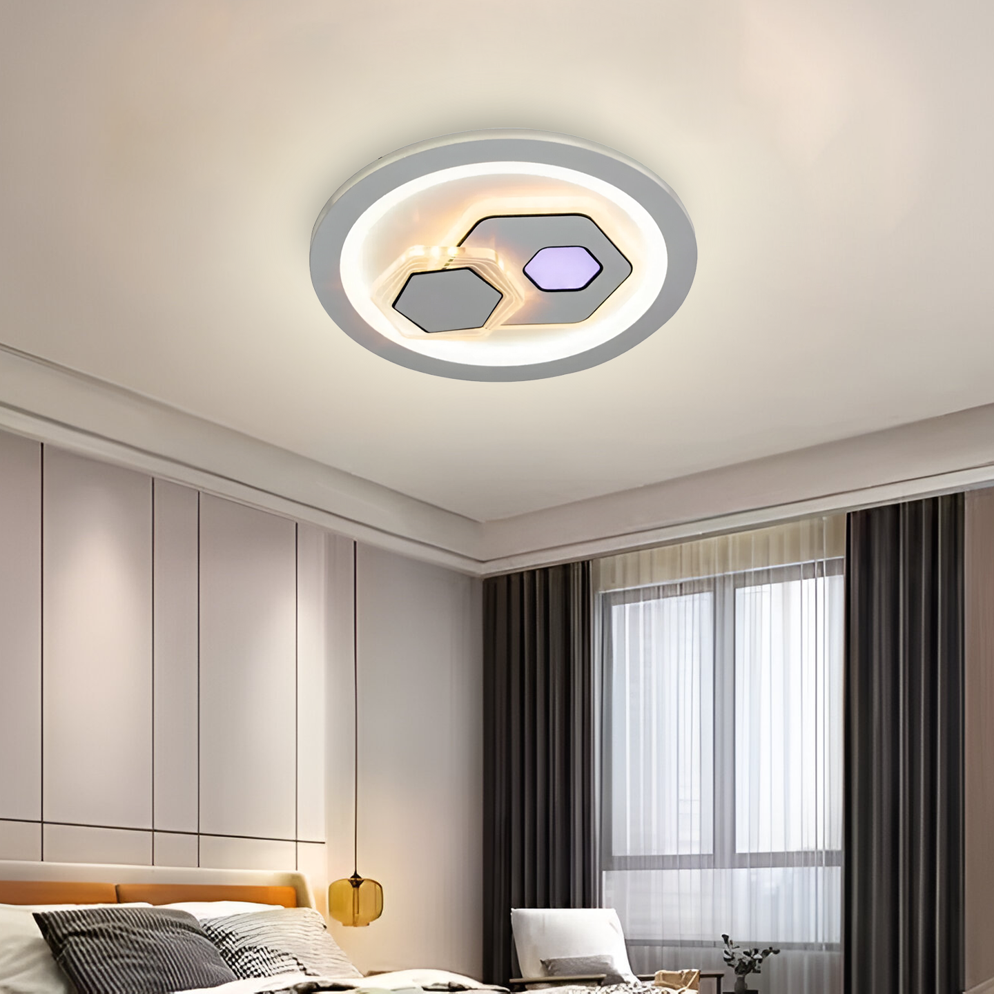 Lampadario LED KATHLEEN RGB 16W, Luce Calda/Neutra, Lampadari LED Applicati Bianco Titolo predefinito Alessandro Design