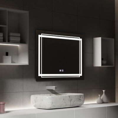 Specchio LED rettangolare, 80x60 cm, KOVEN Touch, sistema Demister, dimmerabile
