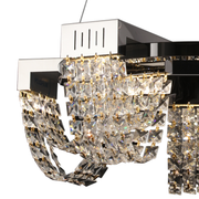 Lampadario LED in Cristallo 15W, STRATUS Magno, Diametro 50cm, Cromo Lucido, Luce Calda Neutra Fredda 3000K/4000K/6000K Altezza Regolabile, Metallo e Cristallo Lampadari in Cristallo Titolo predefinito Alessandro Design