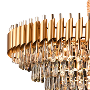 VERSAILLES Lampadario in cristallo Supremo, CC900/800GD, 12xE14, diametro 80 cm, oro lucido, altezza regolabile, metallo e cristallo Lampadari in cristallo Titolo predefinito Alessandro Design