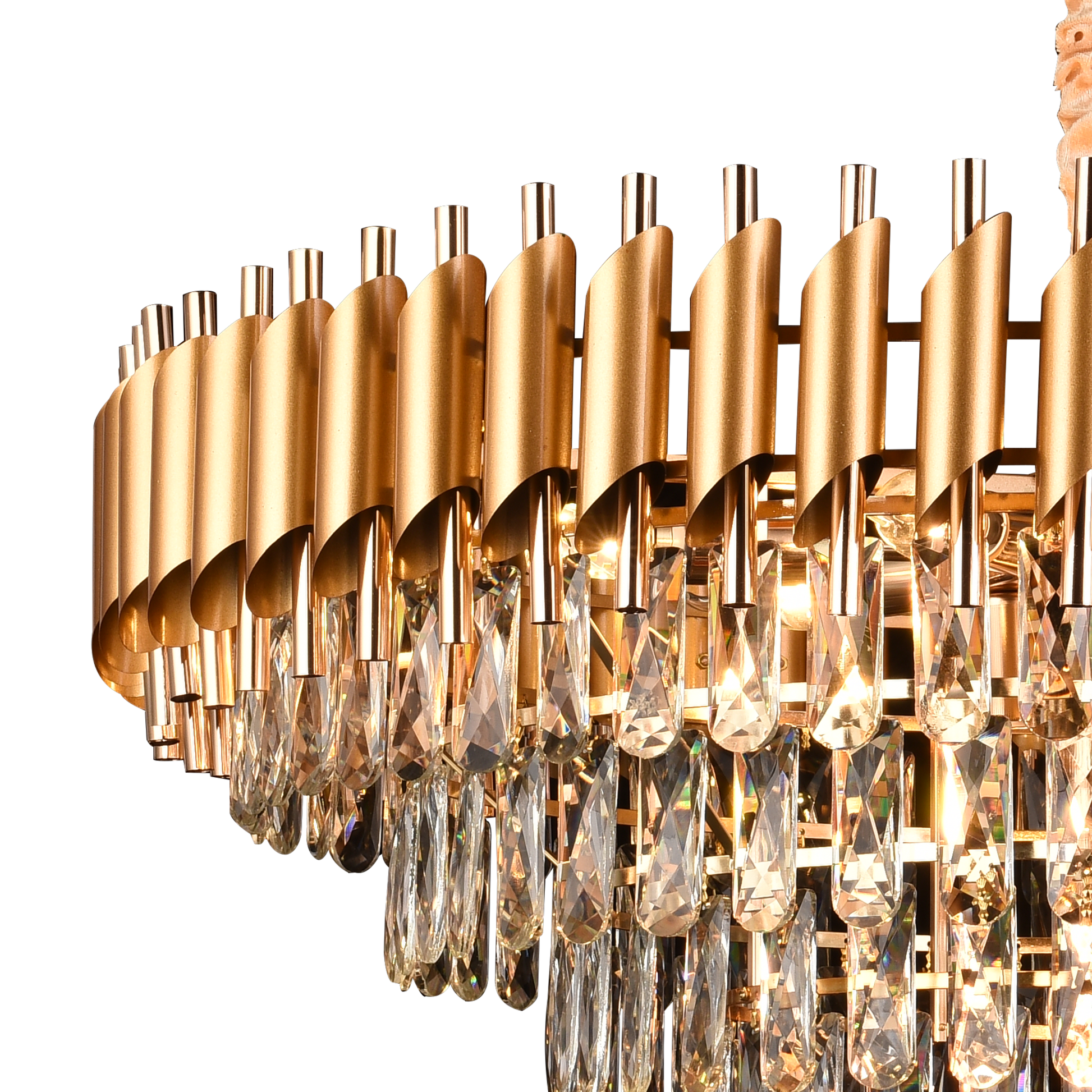 VERSAILLES Lampadario in cristallo Supremo, CC900/800GD, 12xE14, diametro 80 cm, oro lucido, altezza regolabile, metallo e cristallo Lampadari in cristallo Titolo predefinito Alessandro Design