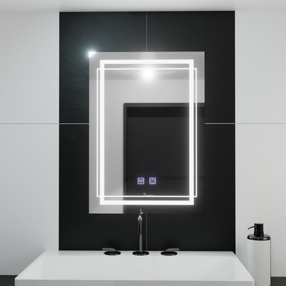 Specchio LED rettangolare, 60x80cm, KOVEN Touch, Sistema Demister, Specchi Dimmerabili Korman E Titolo predefinito Alessandro Design