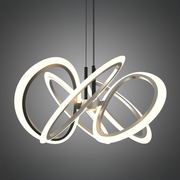 Lampadario LED a Sospensione con Telecomando RIMINI 86W, 5 Elementi, Luce Fredda/Calda/Neutra, Dimmerabile, Lampadari LED Oro con Telecomando Titolo predefinito Alessandro Design