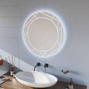 Specchio LED Touch ASTRIX, 70cm, 6000K, Dimmerabile, Sistema Demister Specchi Korman E Titolo predefinito Alessandro Design