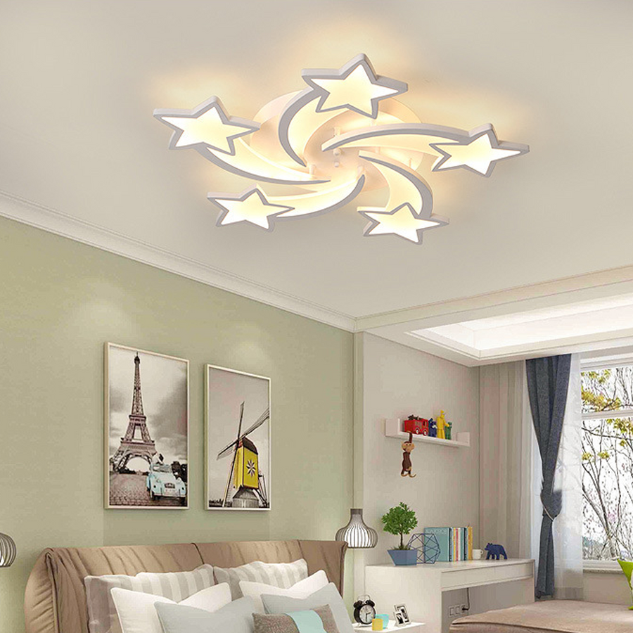 Lampadario a LED con telecomando IPOMOEA 85W, 5 Stelle, Luce Fredda/Calda/Neutra, Dimmerabile, Lampadario a LED Bianco con telecomando Titolo predefinito Alessandro Design