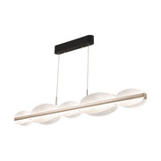 Lampadario LED a Sospensione con Telecomando ISOTTA 105W, Luce Fredda/Calda/Neutra 3000K/4000K/6000K, Dimmerabile, Altezza Regolabile, Nero e Argento, Lampadari a LED con Telecomando in Metallo e Cristallo Titolo predefinito Alessandro Design