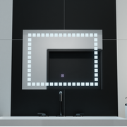 Specchio rettangolare a LED, 80x60 cm, Grid Light Basic Touch Specchi Korman C Titolo predefinito Alessandro Design