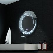 Specchio rotondo a LED, 60 cm, Lira Touch, sistema Demister, specchi dimmerabili Korman E Titolo predefinito Alessandro Design