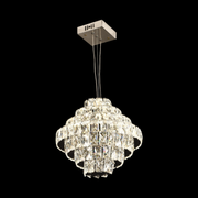 Lampadario in Cristallo Opale con telecomando, 60W, Diametro 35 cm, 3000K/4000/6000K, Cromo Lucido, Altezza Regolabile Lampadari in Cristallo Titolo predefinito Alessandro Design