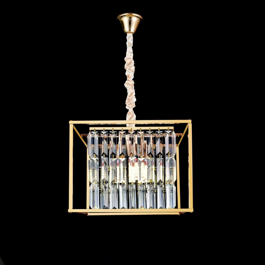 Candelabro Petito Cristal, 1676/350, 3xE14, Oro lucido, Altezza regolabile, Candelabro Cristal in metallo e cristallo Titolo predefinito Alessandro Design