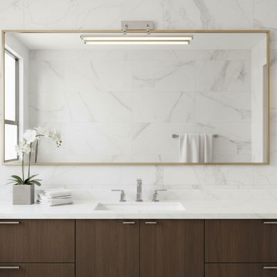 Applique LED BALATON, 10W, lineare, luce Calda/Neutra/Fredda, Cromo Lucido