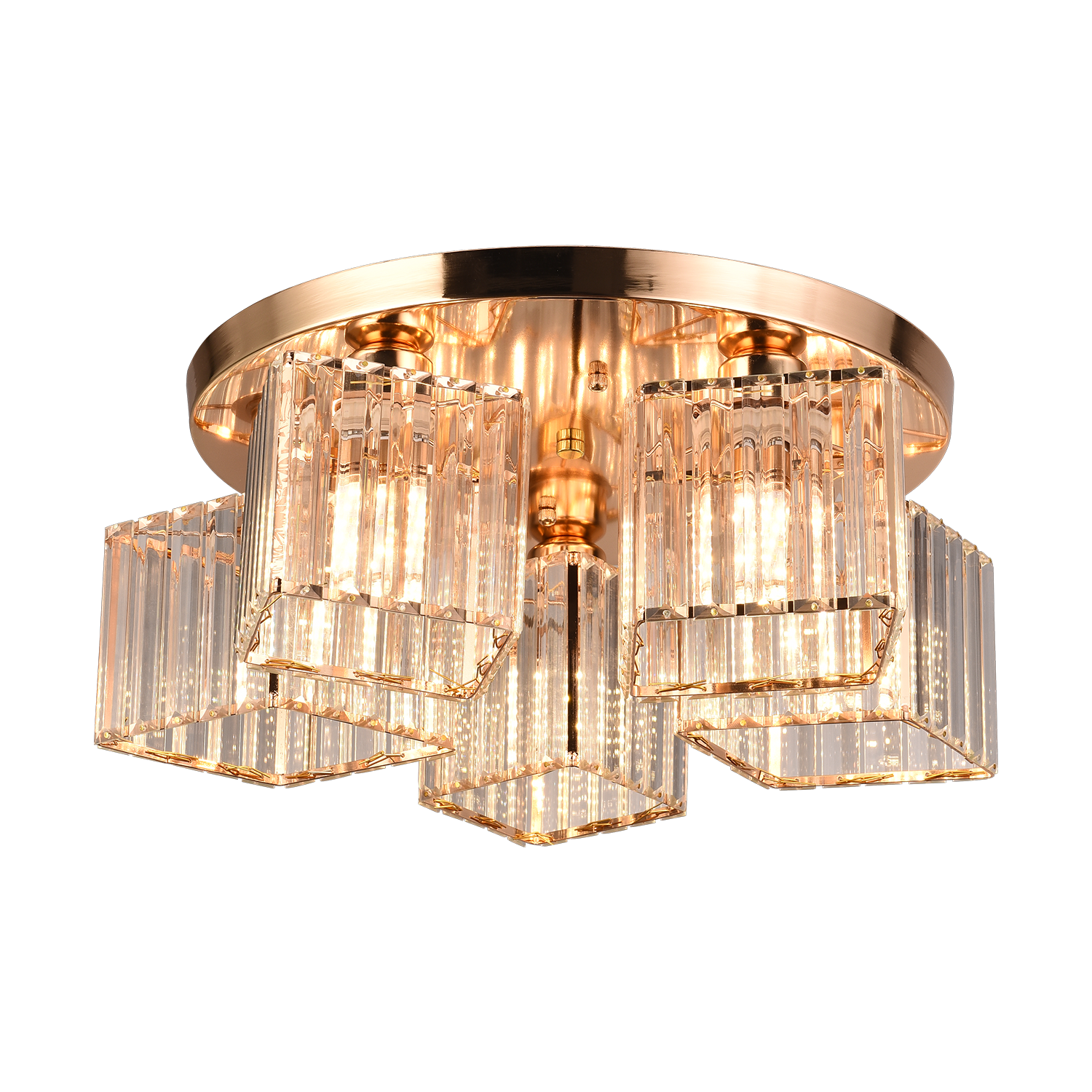 Lampadario classico moderno Sasha, LC117/5GD, 5x E27, metallo e cristallo, oro, paralume Lampadari classici Titolo predefinito Alessandro Design
