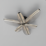 Lampadario LED con Telecomando TULLIO 67W, 6 Petali, Luce Fredda/Calda/Neutra, Dimmerabile, Nero Lampadari LED con Telecomando Titolo predefinito Alessandro Design