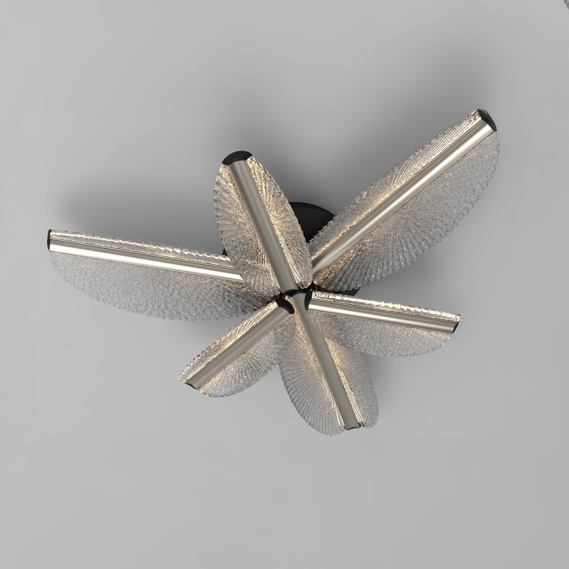 Lampadario LED con Telecomando TULLIO 67W, 6 Petali, Luce Fredda/Calda/Neutra, Dimmerabile, Nero Lampadari LED con Telecomando Titolo predefinito Alessandro Design